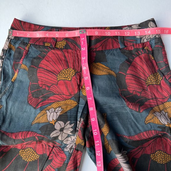 LOFT Large Print Floral Jogger Pants with Slant Pockets - Picture 10 of 12